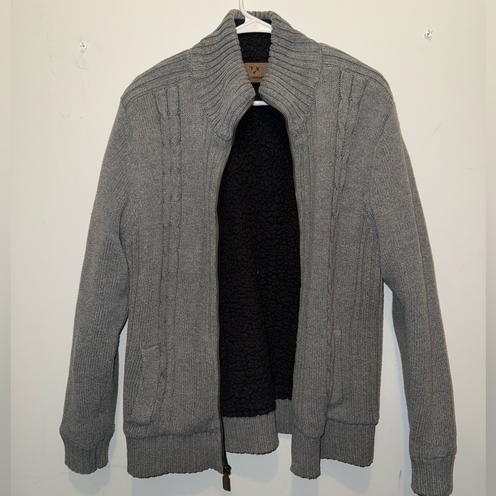 Outdoor Life Gray Zip Up Sweater